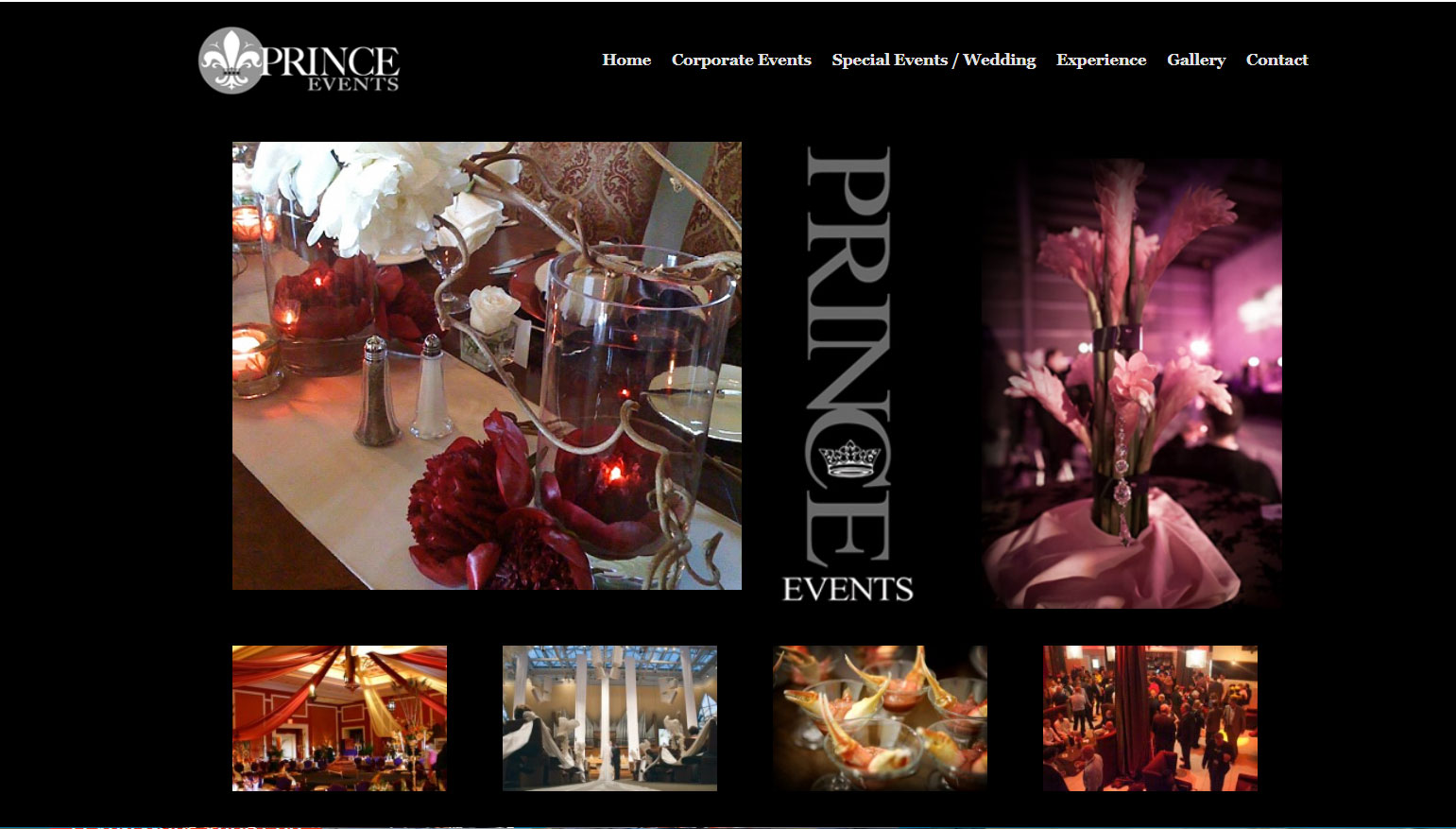 Prince Events designed by Phalen Creative